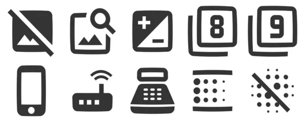 Set Icons Hardware Creative Business Solutions Icon Set Set Quality — Stock Vector