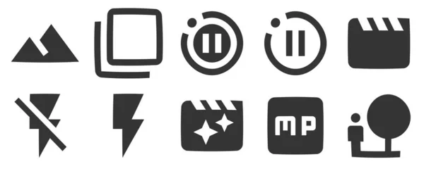 Set Mit Symbolen Bild Creative Business Solutions Icon Set Setzen — Stockvektor