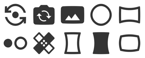 Set Mit Symbolen Bild Moderne Symbole Für Dünne Linien Vereinzelte — Stockvektor