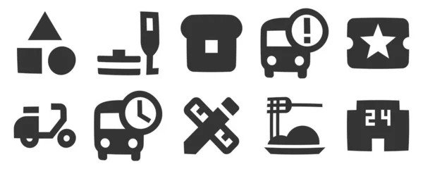 Set Mit Symbolen Bild Moderne Symbole Für Dünne Linien Einfaches — Stockvektor