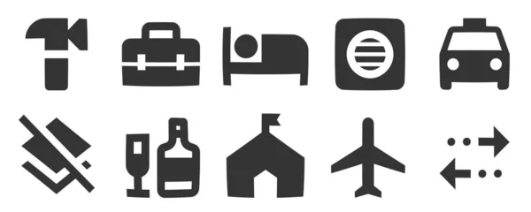 Conjunto Iconos Mapas Conjunto Iconos Soluciones Empresariales Creativas Delinear Signos — Archivo Imágenes Vectoriales