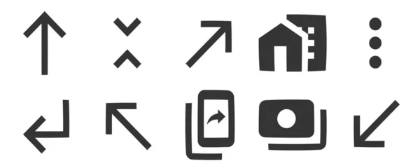 Set Von Symbolen Karten Creative Business Solutions Icon Set Vereinzelte — Stockvektor