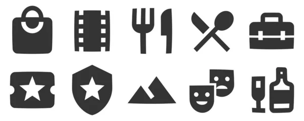 Set Von Symbolen Karten Moderne Symbole Für Dünne Linien Modernen — Stockvektor