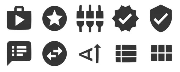 Set Von Symbolen Aktionen Moderne Symbole Für Dünne Linien Vereinzelte — Stockvektor