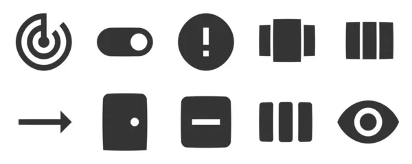 Set Von Symbolen Aktionen Creative Business Solutions Icon Set Einfaches — Stockvektor