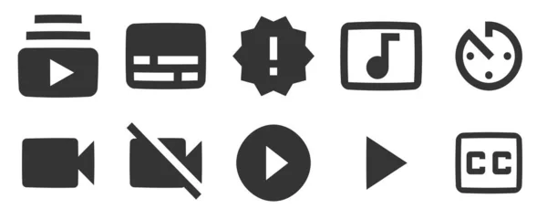 Set Icone Audio Video Illustrazione Vettoriale Delle Icone Linea Sottile — Vettoriale Stock