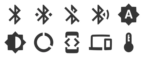 Set Von Symbolen Gerät Vektorillustration Von Thin Line Icons Vereinzelte — Stockvektor