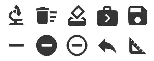 Set Von Symbolen Gerät Moderne Symbole Für Dünne Linien Modernen — Stockvektor