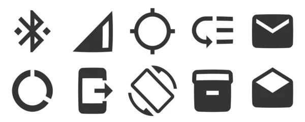 Set Von Symbolen Gerät Eine Reihe Von Vektorsymbolen Setzen Sie — Stockvektor