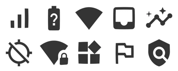 Set Von Symbolen Gerät Vektorillustration Von Thin Line Icons Modernen — Stockvektor