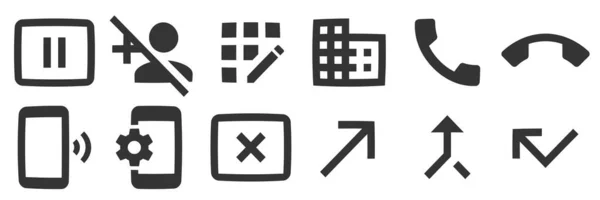 Set Von Symbolen Editor Eine Reihe Von Vektorsymbolen Vereinzelte Anzeichen — Stockvektor