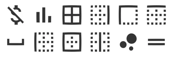 Set Von Symbolen Editor Vektorillustration Von Thin Line Icons Setzen — Stockvektor