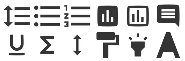 Set Von Symbolen Editor Moderne Symbole Für Dünne Linien Modernen — Stockvektor