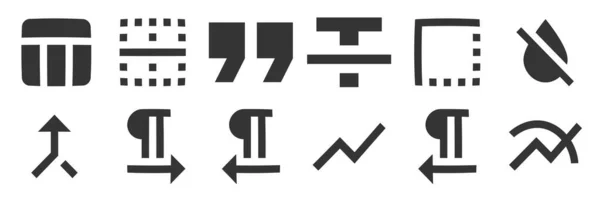 Set Von Symbolen Editor Moderne Symbole Für Dünne Linien Einfaches — Stockvektor