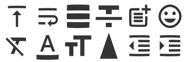 Set Von Symbolen Editor Vektorillustration Von Thin Line Icons Einfaches — Stockvektor