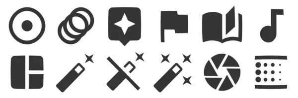 Set Von Symbolen Hardware Eine Reihe Von Vektorsymbolen Setzen Sie — Stockvektor
