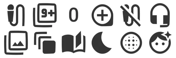 Set Von Symbolen Hardware Liniensymbole Sammlung Einfaches Set Für Mobile — Stockvektor
