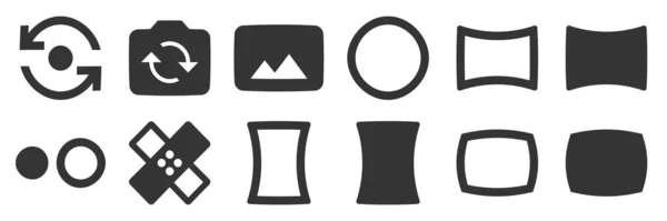 Set Von Symbolen Bild Liniensymbole Sammlung Modernen Trend Stil Lineare — Stockvektor