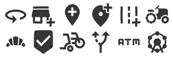 Set Von Symbolen Bild Creative Business Solutions Icon Set Setzen — Stockvektor