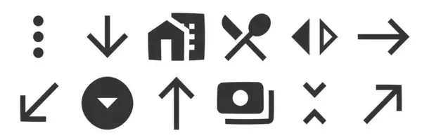 Set Von Symbolen Karten Vektorillustration Von Thin Line Icons Einfaches — Stockvektor