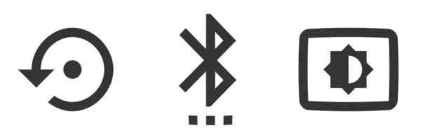 Set Von Symbolen Aktionen Eine Reihe Von Vektorsymbolen Einfaches Set — Stockvektor
