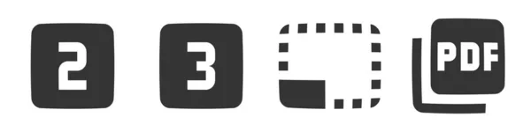 Set Von Symbolen Bild Vektorillustration Von Thin Line Icons Vereinzelte — Stockvektor