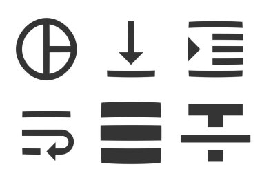6 simge düzenleyicisi. Modern ince çizgi simgeleri. Taslak izole işaretler. Doğrusal semboller ayarlandı. İnce doldurulmuş simgeler paketi. UI ve UX