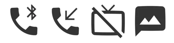 Satz Von Symbolen Benachrichtigung Moderne Symbole Für Dünne Linien Setzen — Stockvektor
