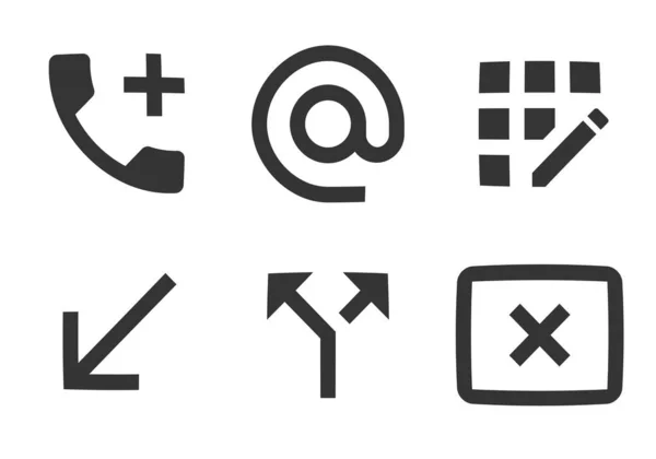 Set Von Symbolen Kommunikation Creative Business Solutions Icon Set Einfaches — Stockvektor