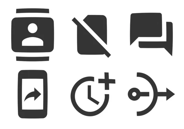 Set Von Symbolen Kommunikation Vektorillustration Von Thin Line Icons Modernen — Stockvektor
