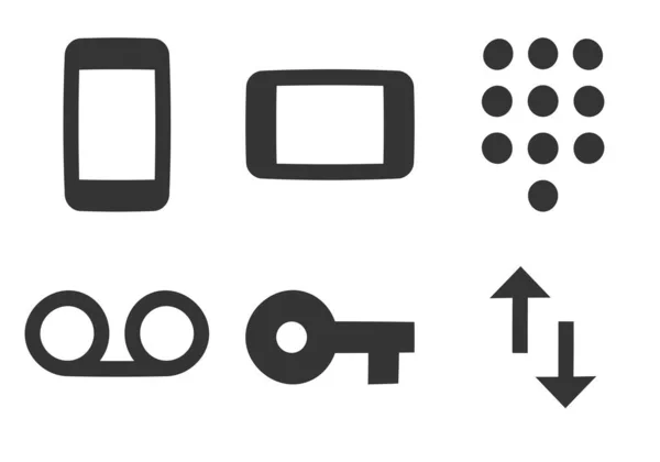 Set Von Symbolen Kommunikation Moderne Symbole Für Dünne Linien Einfaches — Stockvektor