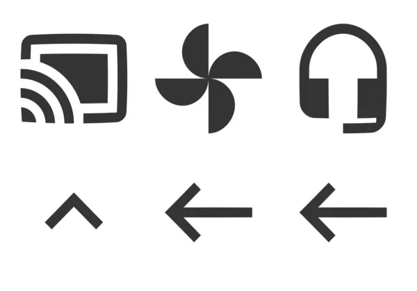 Set Mit Symbolen Hardware Moderne Symbole Für Dünne Linien Vereinzelte — Stockvektor