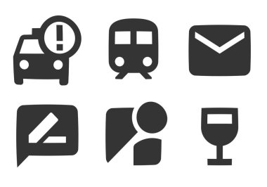 6 simge haritası. Vektör koleksiyonu ince çizgi Web simgesi. Basit Set. Doğrusal semboller ayarlandı. Büyük UI simgesi seti. Vektör illüstrasyonu