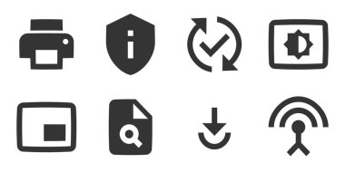 8 simge eylemi. Yaratıcı iş çözümleri simgesi seti. Kalite simgesini ayarla. Doğrusal semboller ayarlandı. İnce doldurulmuş simgeler paketi. UI ve UX