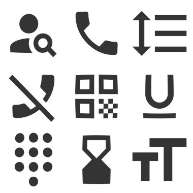 9 simge düzenleyicisi. Bir set vektör simgeleri. Taslak izole işaretler. Doğrusal simgeler ayarlandı. Büyük UI simgesi seti. UX UI