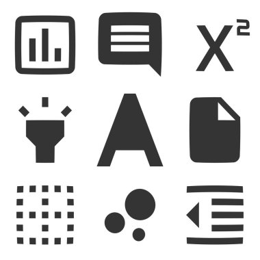 9 simge düzenleyicisi. Satır simgeleri koleksiyonu. Modern moda tarzında. Doğrusal simgeler ayarlandı. Büyük UI simgesi düz dizayn edildi. UX UI