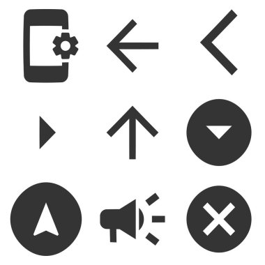 9 simge haritası seti. Bir set vektör simgeleri. Kalite simgesini ayarla. Doğrusal simgeler ayarlandı. Büyük UI simgesi seti. UX UI