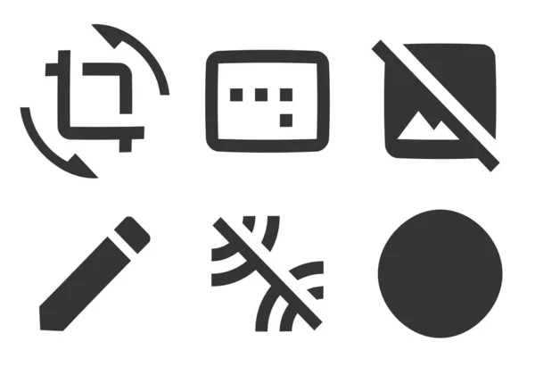 Set Von Symbolen Bild Liniensymbole Sammlung Einfaches Set Für Mobile — Stockvektor