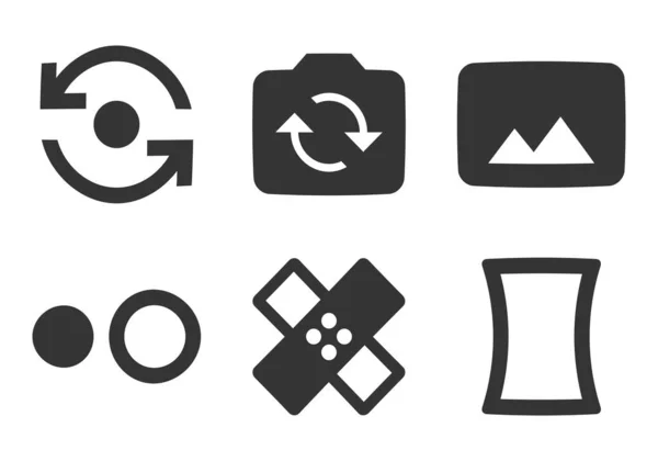 Set Von Symbolen Bild Liniensymbole Sammlung Vereinzelte Anzeichen Umreißen Für — Stockvektor