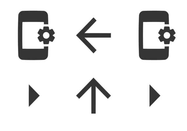 Set Von Symbolen Navigation Liniensymbole Sammlung Setzen Sie Das Qualitätssymbol — Stockvektor