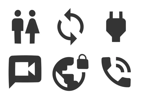 Set Von Symbolen Benachrichtigung Creative Business Solutions Icon Set Modernen — Stockvektor