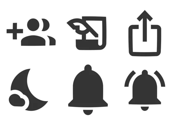Set Von Symbolen Social Network Vektorillustration Von Thin Line Icons — Stockvektor