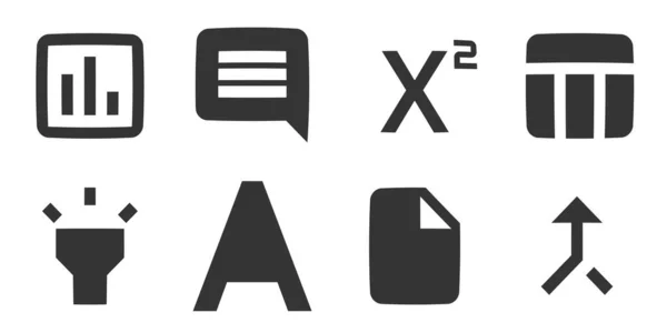 Σύνολο Εικόνων Επεξεργαστής Συλλογή Εικονιδίων Περίγραμμα Μεμονωμένων Σημείων Γραμμικά Σύμβολα — Διανυσματικό Αρχείο