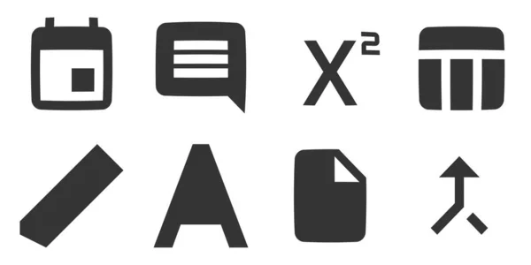 Set Von Symbolen Editor Vektorillustration Von Thin Line Icons Einfaches — Stockvektor