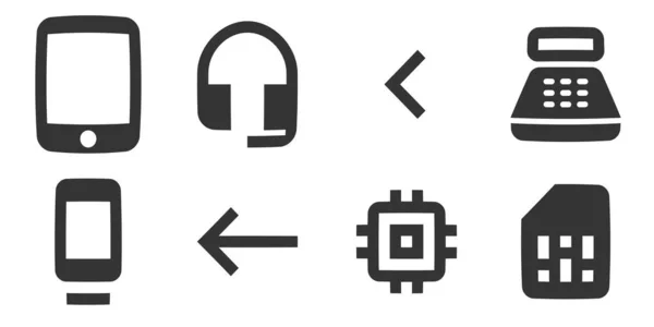 Set Mit Symbolen Hardware Moderne Symbole Für Dünne Linien Modernen — Stockvektor