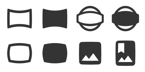 Set Mit Symbolen Bild Vektorillustration Von Thin Line Icons Setzen — Stockvektor