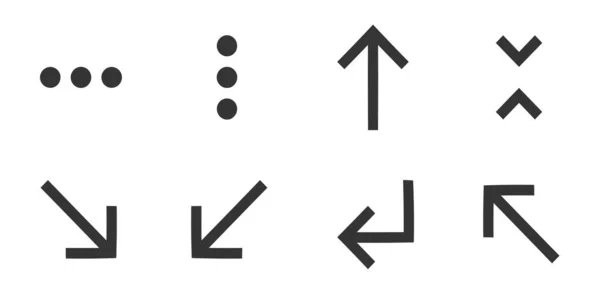 Набор Значков Навигация Коллекция Иконок Линий Очертите Изолированные Знаки Линейный — стоковый вектор