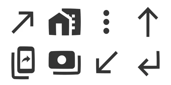 Set Von Symbolen Navigation Vektorillustration Von Thin Line Icons Einfaches — Stockvektor