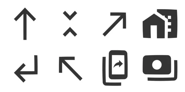 Set Von Symbolen Navigation Creative Business Solutions Icon Set Vereinzelte — Stockvektor
