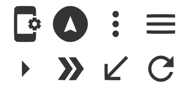 Set Von Symbolen Navigation Liniensymbole Sammlung Einfaches Set Lineare Symbole — Stockvektor